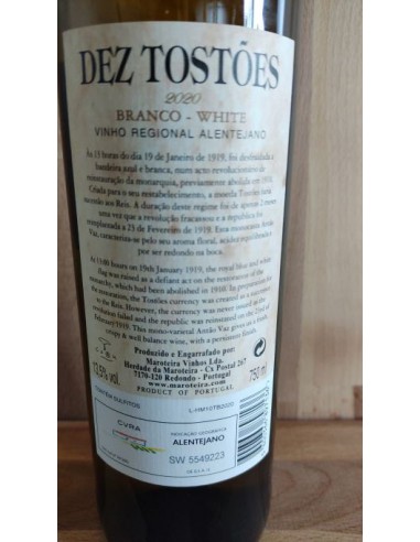 Ten Tostões Blanc 2020 - Herdade da Maroteira