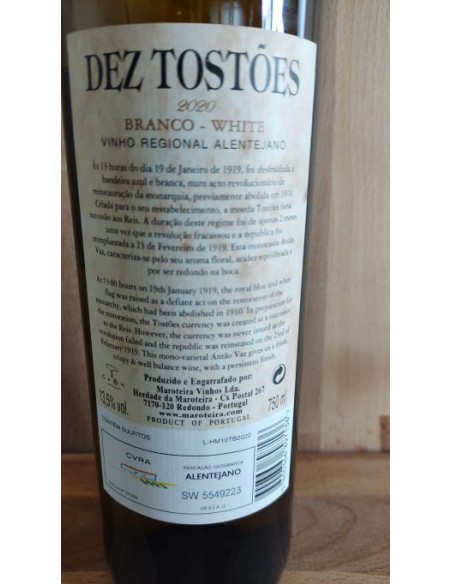 Dez Tostões Branco 2020 - Herdade da Maroteira