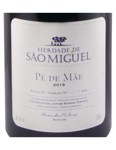 HERDADE DE SÃO MIGUEL PÉ DE MÃE TINTO 2018 -...