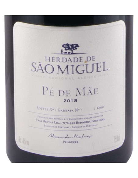 HERDADE DE SÃO MIGUEL PÉ DE MÃE TINTO 2018 - Casa Relvas